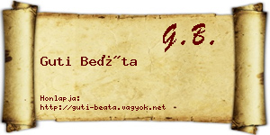 Guti Beáta névjegykártya