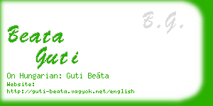 beata guti business card