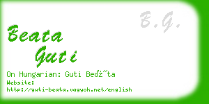beata guti business card